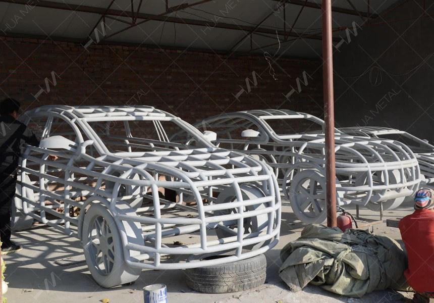 Car frame sculpture Car frame sculpture